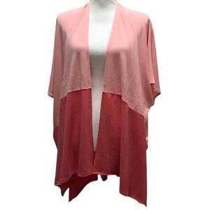 Two Tone Peach Colorblock Duster